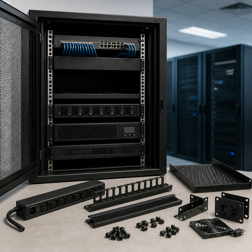 what accessories do I need for a 19 inch server cabinet UK
